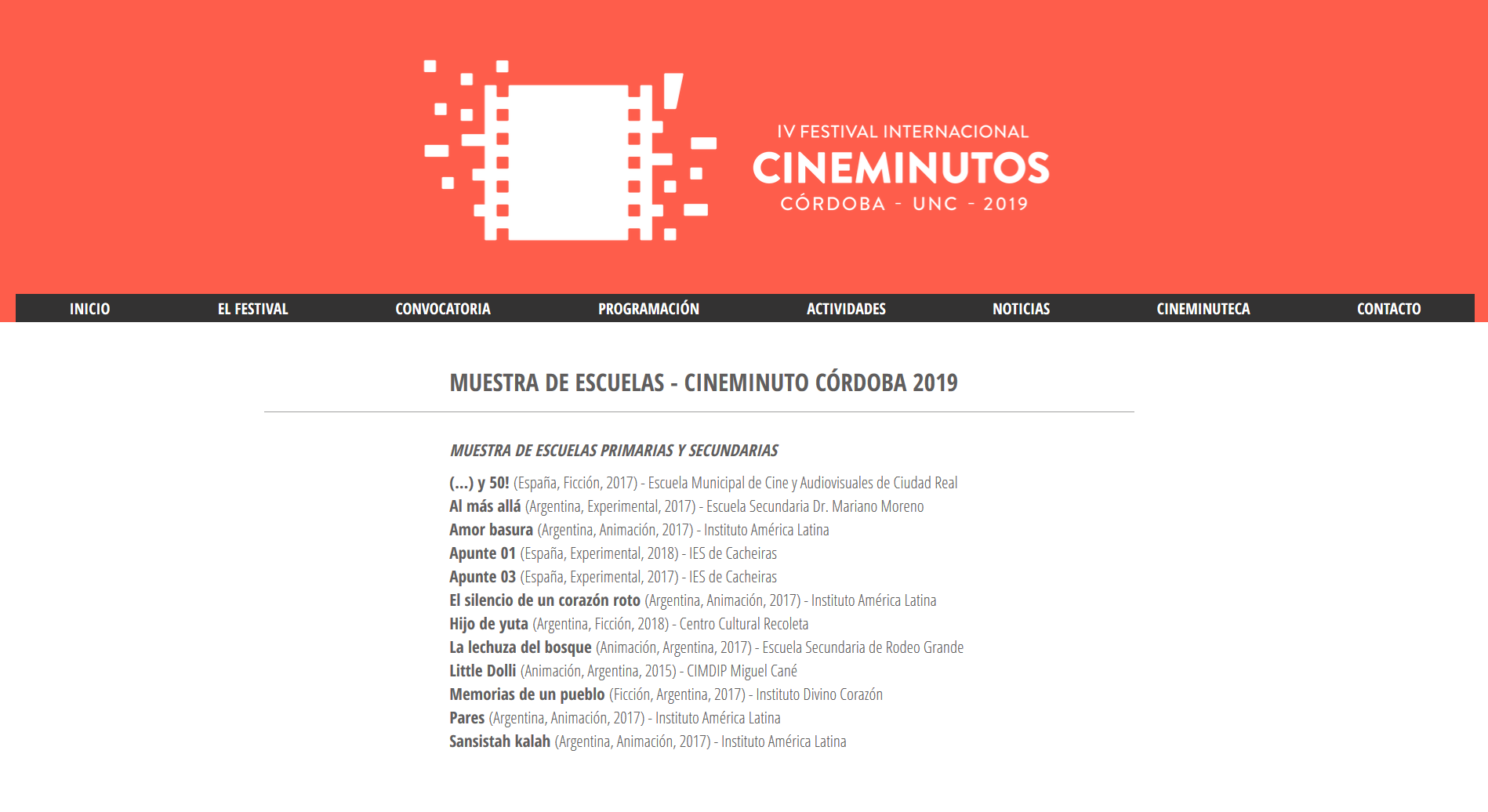 IV Festival Internacional de Cineminutos de Córdoba